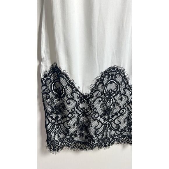 Anthropologie Maeve Black Lace T-Shirt‎ Slip Dress Size Side Zip Size Small NEW - Picture 8 of 14